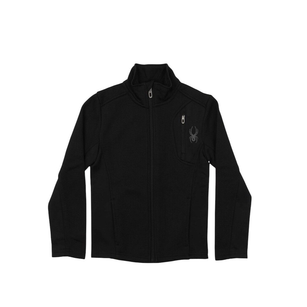 Spyder Boys Black Fleece Jacket Sz L (14/16)